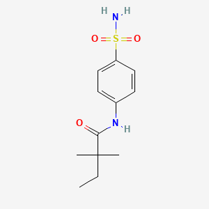 molecular formula C12H18N2O3S B4828388 2,2-dimethyl-N-(4-sulfamoylphenyl)butanamide 