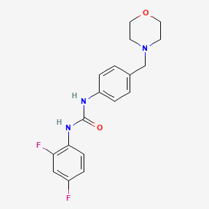 molecular formula C18H19F2N3O2 B4828416 N-(2,4-DIFLUOROPHENYL)-N'-[4-(MORPHOLINOMETHYL)PHENYL]UREA 