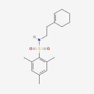 molecular formula C17H25NO2S B4828478 N-[2-(1-cyclohexen-1-yl)ethyl]-2,4,6-trimethylbenzenesulfonamide 