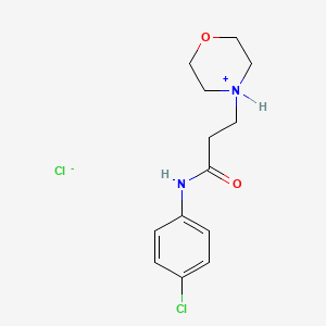 molecular formula C13H18Cl2N2O2 B4828483 N-(4-chlorophenyl)-3-morpholin-4-ium-4-ylpropanamide;chloride 