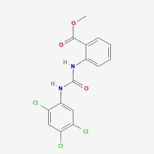 molecular formula C15H11Cl3N2O3 B4828495 Methyl 2-[(2,4,5-trichlorophenyl)carbamoylamino]benzoate 