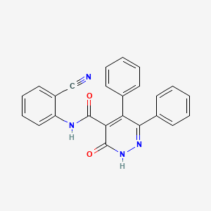 molecular formula C24H16N4O2 B4828543 N-(2-cyanophenyl)-3-oxo-5,6-diphenyl-2,3-dihydro-4-pyridazinecarboxamide 