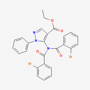 molecular formula C26H19Br2N3O4 B4828587 ETHYL 5-[N-(2-BROMOBENZOYL)2-BROMOBENZAMIDO]-1-PHENYL-1H-PYRAZOLE-4-CARBOXYLATE 
