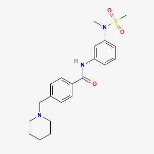 molecular formula C21H27N3O3S B4828605 N-{3-[methyl(methylsulfonyl)amino]phenyl}-4-(1-piperidinylmethyl)benzamide 