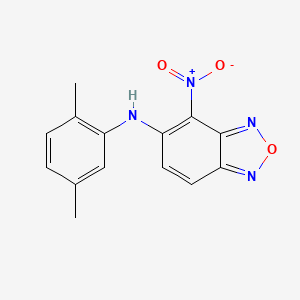 molecular formula C14H12N4O3 B4828657 N-(2,5-dimethylphenyl)-4-nitro-2,1,3-benzoxadiazol-5-amine 