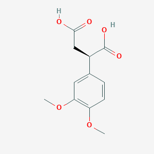 molecular formula C12H14O6 B048289 (2R)-2-(3,4-dimethoxyphenyl)butanedioic acid CAS No. 116386-91-5