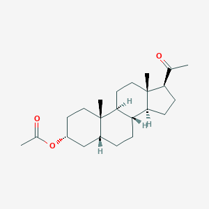 molecular formula C23H36O3 B048290 5beta-Pregnan-20-one, 3alpha-hydroxy-, acetate CAS No. 1491-77-6
