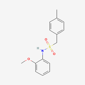 molecular formula C15H17NO3S B4829220 N-(2-methoxyphenyl)-1-(4-methylphenyl)methanesulfonamide 