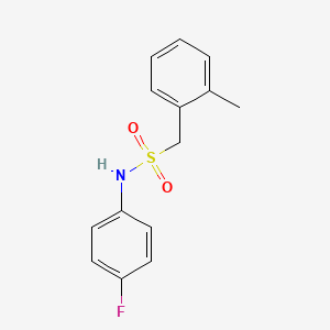 molecular formula C14H14FNO2S B4829248 N-(4-fluorophenyl)-1-(2-methylphenyl)methanesulfonamide 