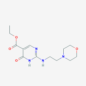 molecular formula C13H20N4O4 B4829439 ethyl 2-{[2-(4-morpholinyl)ethyl]amino}-4-oxo-1,4-dihydro-5-pyrimidinecarboxylate 