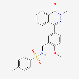molecular formula C24H23N3O4S B4829441 N-[2-methoxy-5-(3-methyl-4-oxo-3,4-dihydro-1-phthalazinyl)benzyl]-4-methylbenzenesulfonamide 