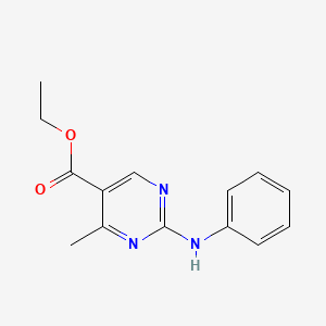 molecular formula C14H15N3O2 B4829656 Ethyl 4-methyl-2-(phenylamino)pyrimidine-5-carboxylate 