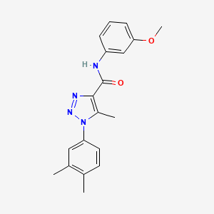 molecular formula C19H20N4O2 B4829727 1-(3,4-dimethylphenyl)-N-(3-methoxyphenyl)-5-methyl-1H-1,2,3-triazole-4-carboxamide 