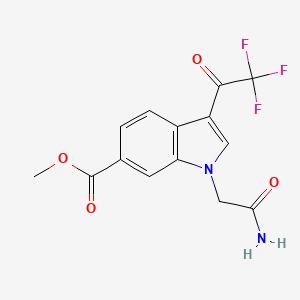molecular formula C14H11F3N2O4 B4829835 methyl 1-(2-amino-2-oxoethyl)-3-(trifluoroacetyl)-1H-indole-6-carboxylate 
