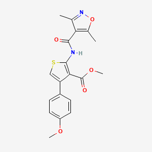 molecular formula C19H18N2O5S B4829987 METHYL 2-(3,5-DIMETHYL-1,2-OXAZOLE-4-AMIDO)-4-(4-METHOXYPHENYL)THIOPHENE-3-CARBOXYLATE 