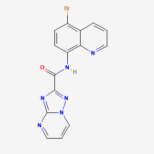molecular formula C15H9BrN6O B4830182 N~2~-(5-BROMO-8-QUINOLYL)[1,2,4]TRIAZOLO[1,5-A]PYRIMIDINE-2-CARBOXAMIDE 