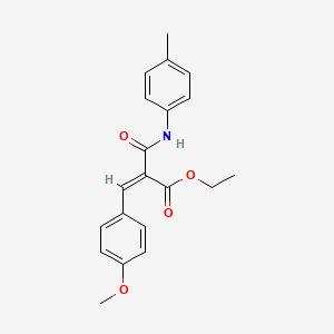 molecular formula C20H21NO4 B4830188 ethyl 3-(4-methoxyphenyl)-2-{[(4-methylphenyl)amino]carbonyl}acrylate 