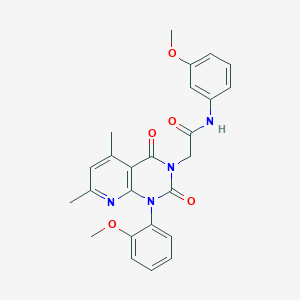 molecular formula C25H24N4O5 B4830211 N-(3-METHOXYPHENYL)-2-[1-(2-METHOXYPHENYL)-5,7-DIMETHYL-2,4-DIOXO-1H,2H,3H,4H-PYRIDO[2,3-D]PYRIMIDIN-3-YL]ACETAMIDE 