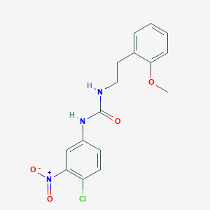 molecular formula C16H16ClN3O4 B4830240 N-(4-chloro-3-nitrophenyl)-N'-[2-(2-methoxyphenyl)ethyl]urea 