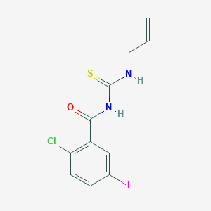 molecular formula C11H10ClIN2OS B4830705 2-chloro-5-iodo-N-(prop-2-en-1-ylcarbamothioyl)benzamide 