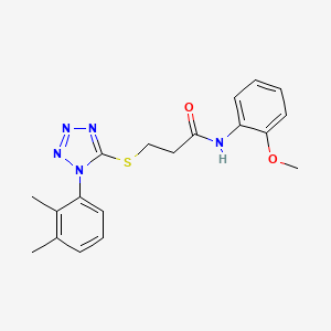 molecular formula C19H21N5O2S B4830743 3-{[1-(2,3-dimethylphenyl)-1H-tetrazol-5-yl]thio}-N-(2-methoxyphenyl)propanamide 