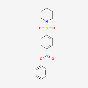 molecular formula C18H19NO4S B4831860 Phenyl 4-piperidin-1-ylsulfonylbenzoate 