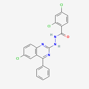 molecular formula C21H13Cl3N4O B4831866 2,4-dichloro-N'-(6-chloro-4-phenyl-2-quinazolinyl)benzohydrazide 