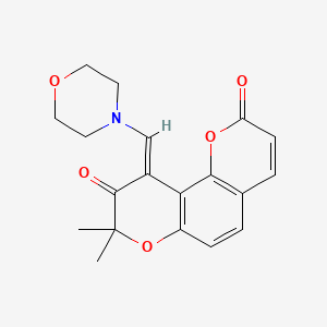 molecular formula C19H19NO5 B4832071 8,8-DI-ME-10-(4-MORPHOLINYLMETHYLENE)-2H,8H-PYRANO(2,3-F)CHROMENE-2,9(10H)-DIONE 