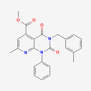 molecular formula C24H21N3O4 B4832119 METHYL 7-METHYL-3-[(3-METHYLPHENYL)METHYL]-2,4-DIOXO-1-PHENYL-1H,2H,3H,4H-PYRIDO[2,3-D]PYRIMIDINE-5-CARBOXYLATE 