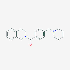 molecular formula C22H26N2O B4832272 2-{4-[(PIPERIDIN-1-YL)METHYL]BENZOYL}-1,2,3,4-TETRAHYDROISOQUINOLINE 