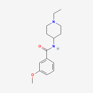 molecular formula C15H22N2O2 B4832280 N-(1-ethylpiperidin-4-yl)-3-methoxybenzamide 