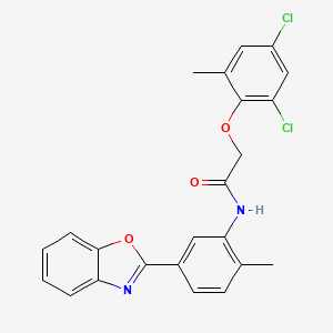 molecular formula C23H18Cl2N2O3 B4832322 N-[5-(1,3-benzoxazol-2-yl)-2-methylphenyl]-2-(2,4-dichloro-6-methylphenoxy)acetamide 
