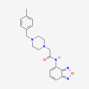 molecular formula C20H23N5O2 B4832358 N-(2,1,3-BENZOXADIAZOL-4-YL)-2-[4-(4-METHYLBENZYL)-1-PIPERAZINYL]ACETAMIDE 