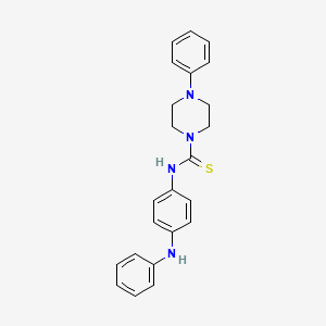 molecular formula C23H24N4S B4832433 N-(4-ANILINOPHENYL)-4-PHENYLTETRAHYDRO-1(2H)-PYRAZINECARBOTHIOAMIDE 
