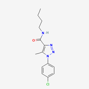 molecular formula C14H17ClN4O B4832653 N-butyl-1-(4-chlorophenyl)-5-methyltriazole-4-carboxamide 