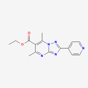molecular formula C15H15N5O2 B4832656 Ethyl 5,7-dimethyl-2-pyridin-4-yl[1,2,4]triazolo[1,5-a]pyrimidine-6-carboxylate 