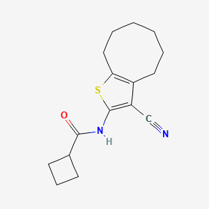molecular formula C16H20N2OS B4832801 N-{3-CYANO-4H5H6H7H8H9H-CYCLOOCTA[B]THIOPHEN-2-YL}CYCLOBUTANECARBOXAMIDE 