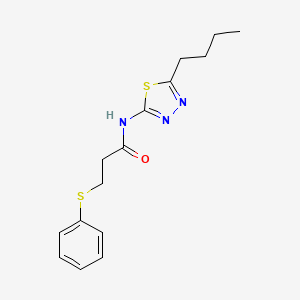 molecular formula C15H19N3OS2 B4832848 N-(5-butyl-1,3,4-thiadiazol-2-yl)-3-(phenylsulfanyl)propanamide 