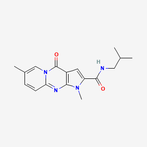 molecular formula C17H20N4O2 B4833071 6,12-dimethyl-N-(2-methylpropyl)-2-oxo-1,6,8-triazatricyclo[7.4.0.0^{3,7}]trideca-3(7),4,8,10,12-pentaene-5-carboxamide 