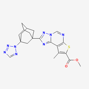 molecular formula C21H22N8O2S B4833223 METHYL 9-METHYL-2-[3-(2H-1,2,3,4-TETRAAZOL-2-YL)-1-ADAMANTYL]THIENO[3,2-E][1,2,4]TRIAZOLO[1,5-C]PYRIMIDINE-8-CARBOXYLATE 