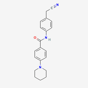 molecular formula C20H21N3O B4833308 N-[4-(cyanomethyl)phenyl]-4-(piperidin-1-yl)benzamide 