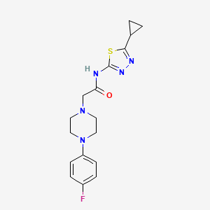molecular formula C17H20FN5OS B4833474 N-(5-cyclopropyl-1,3,4-thiadiazol-2-yl)-2-[4-(4-fluorophenyl)piperazin-1-yl]acetamide 