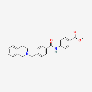 molecular formula C25H24N2O3 B4833642 METHYL 4-{4-[(1,2,3,4-TETRAHYDROISOQUINOLIN-2-YL)METHYL]BENZAMIDO}BENZOATE 
