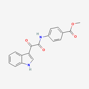 molecular formula C18H14N2O4 B4833723 4-[2-(1H-Indol-3-yl)-2-oxo-acetylamino]-benzoic acid methyl ester 