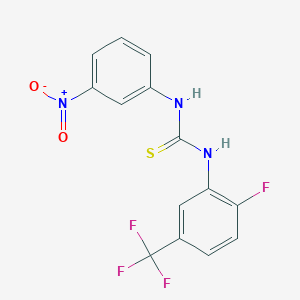 molecular formula C14H9F4N3O2S B4833760 1-[2-Fluoro-5-(trifluoromethyl)phenyl]-3-(3-nitrophenyl)thiourea 