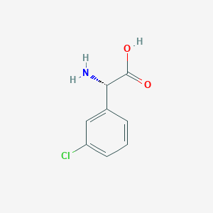 molecular formula C8H8ClNO2 B048339 L-3-Chlorophenylglycine CAS No. 119565-00-3