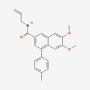 molecular formula C23H23NO3 B4833960 6,7-dimethoxy-4-(4-methylphenyl)-N-(prop-2-en-1-yl)naphthalene-2-carboxamide 