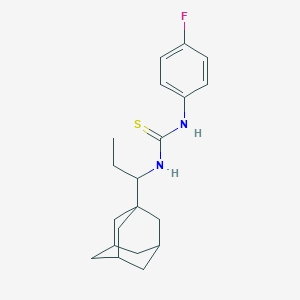 molecular formula C20H27FN2S B4834097 1-(4-Fluorophenyl)-3-[1-(tricyclo[3.3.1.1~3,7~]dec-1-yl)propyl]thiourea 