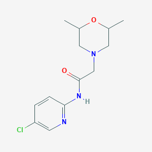 molecular formula C13H18ClN3O2 B4834117 N-(5-chloropyridin-2-yl)-2-(2,6-dimethylmorpholin-4-yl)acetamide 