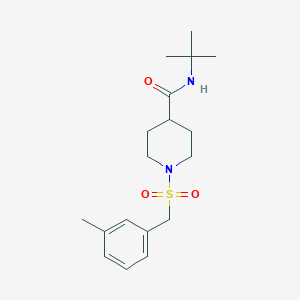molecular formula C18H28N2O3S B4834183 N-TERT-BUTYL-1-[(3-METHYLPHENYL)METHANESULFONYL]PIPERIDINE-4-CARBOXAMIDE 